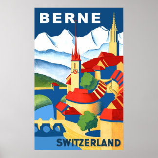 Berne, Schweiz reseaffisch Poster