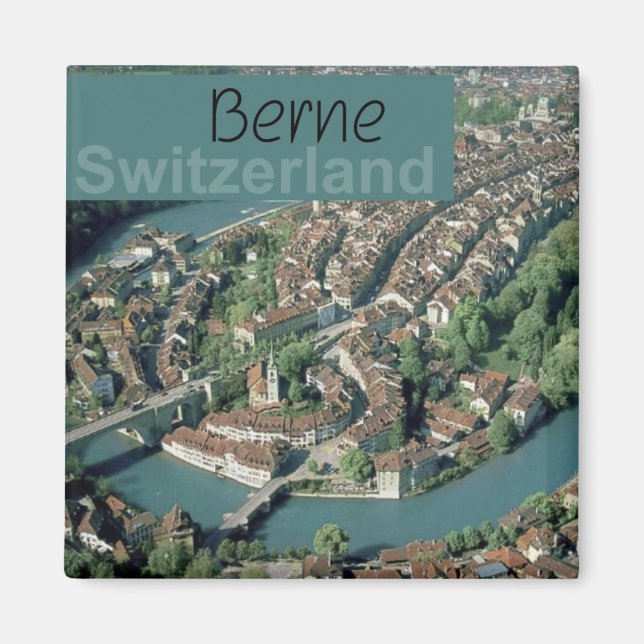 Berne Schweiz Travel Souvenir Fridge Magnet (Framsidan)