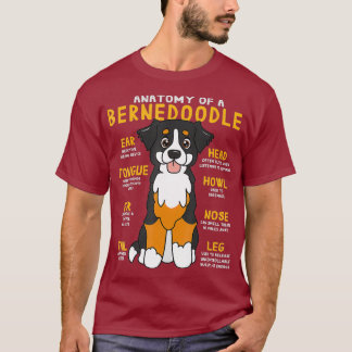 Bernedoodle Anatomy Rolig hund Mamma Pappa Cute Gi T Shirt