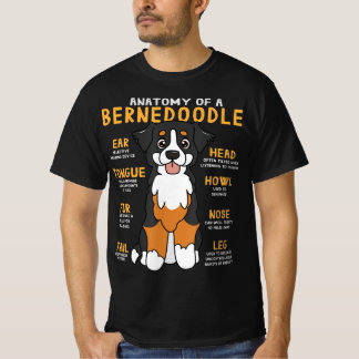Bernedoodle Anatomy Rolig hund Mamma Pappa Cute Gi T Shirt