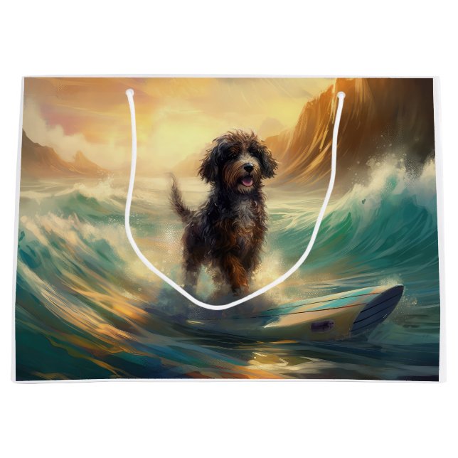Bernedoodle Beach Surfing Painting (Framsidan)