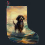 Bernedoodle Beach Surfing Painting Liten Julstrumpa<br><div class="desc">Lägg dig i den lekande världen i hund äventyr med den här fängslande målningen. En andlig hund tar sig till vågar och kör skickligt surfan på en strand som kysstes av sol. Den sjudande konsten fångar på ett vackert sätt kärnan i den upphetsning som finns vid sidan av när hund...</div>