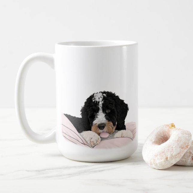 Bernedoodle Bernese Hund Coffee Tea-gåva från Mamm Kaffemugg (Med munk)