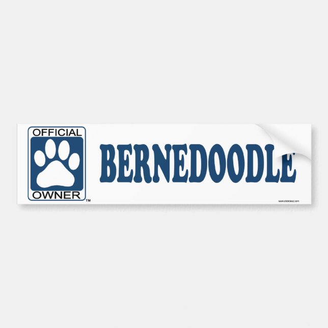 Bernedoodle blått bildekal (Framsidan)