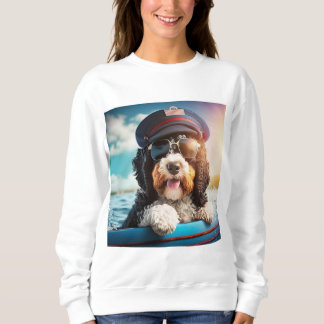Bernedoodle Boating Hund Hund Mamma Hund Pappa-gåv T Shirt