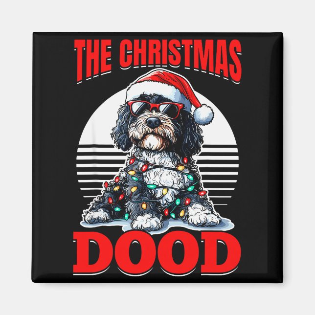 Bernedoodle Christmas Dog Breed The Christmas Dood Magnet (Framsidan)