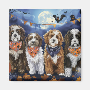 Bernedoodle Halloween Kuslig Magnet