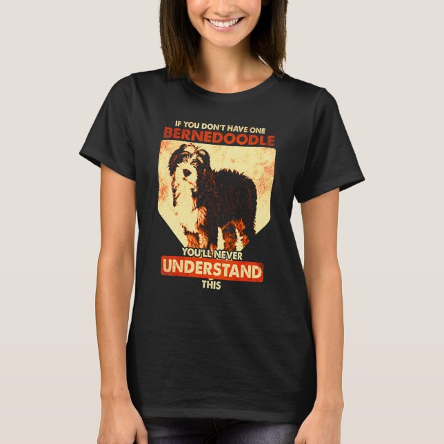 Bernedoodle Hund  Bernedoodle 2 T Shirt (Framsida)