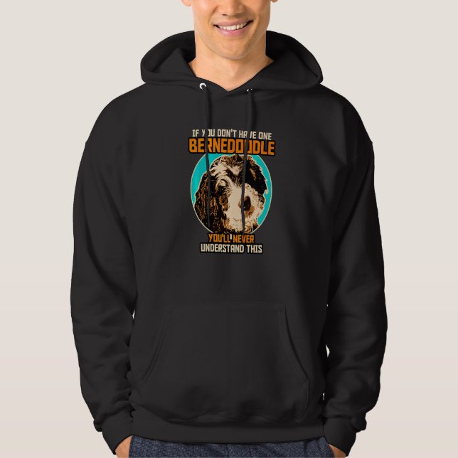 Bernedoodle Hund  Bernedoodle Hoodie (Framsida)