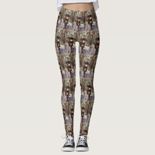 Bernedoodle Hund Riding Motorcykel jul Leggings