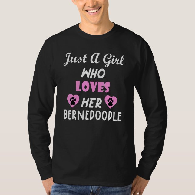 Bernedoodle Hund Tilt Head Shirt Cute För manar kv T (Framsida)