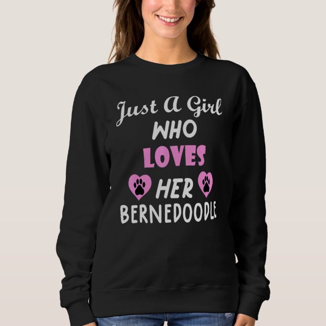 Bernedoodle Hund Tilt Head Shirt Cute För manar kv T Shirt (Framsida)