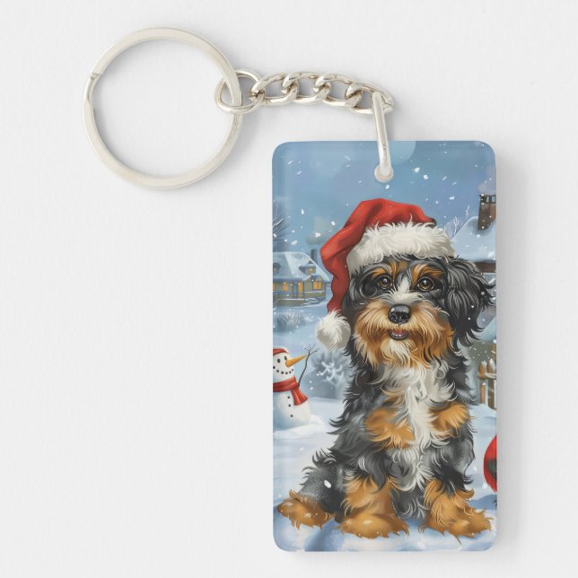 Bernedoodle Hund Winter Wonderland jul (Framsidan)