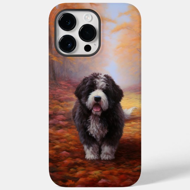 Bernedoodle i höstlöv Fall Inspire (Baksida)