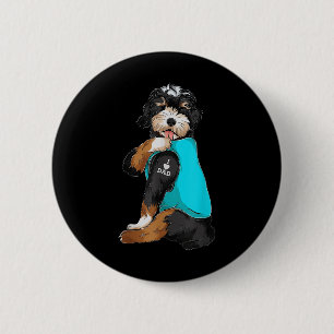 Bernedoodle I Kärlek Pappa Tattoapparel, Hund Gif Knapp