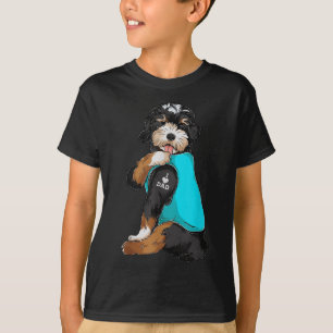 Bernedoodle I Kärlek Pappa Tattoapparel, Hund Gif T Shirt