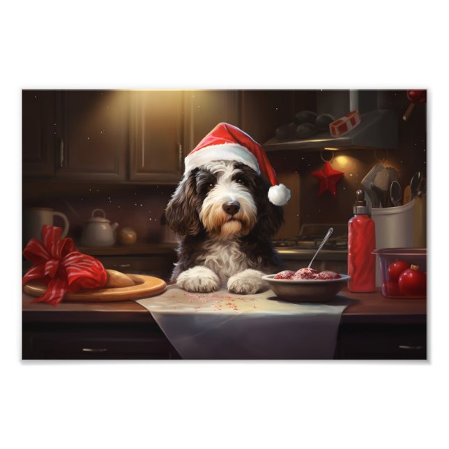 Bernedoodle jul Cookies Festive Helgdag Fototryck (Framsidan)
