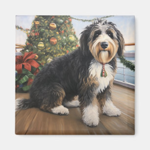 Bernedoodle-jul Cruise: Pawsome Helgdag Magnet