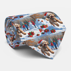 Bernedoodle Jul Festiv Snö Scen Slips