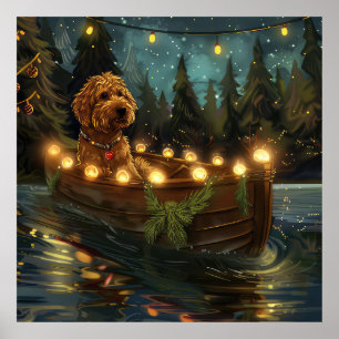 Bernedoodle jul - festlig resa poster