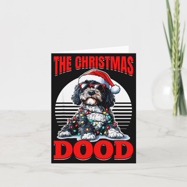 Bernedoodle jul hundras jul Dood Kort (Framsida)