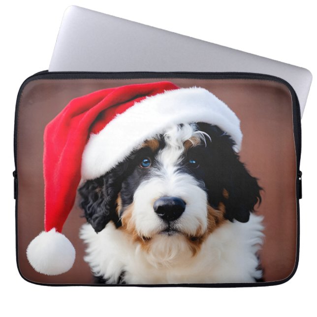 Bernedoodle-jul Laptop Fodral (Framsidan)