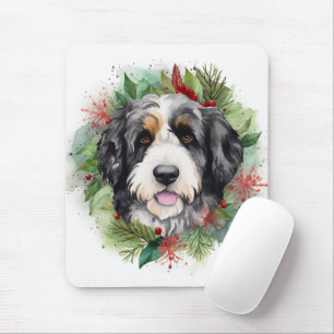 Bernedoodle Jul Utandning Festive Valp Musmatta