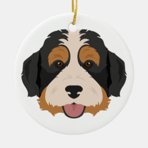 Bernedoodle-julet Ornament Bernese Pudel mix