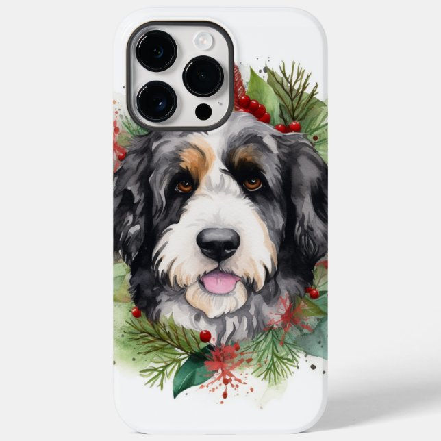 Bernedoodle Julkrans Festiv Valp (Baksida)