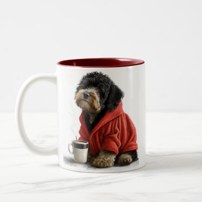 Bernedoodle, Labradoodle, Goldendoodle-kaffe mugg (Vänster)
