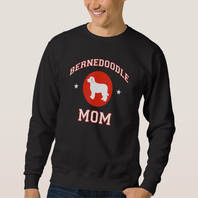 Bernedoodle Mamma 1 Lång Ärmad Tröja (Framsida)