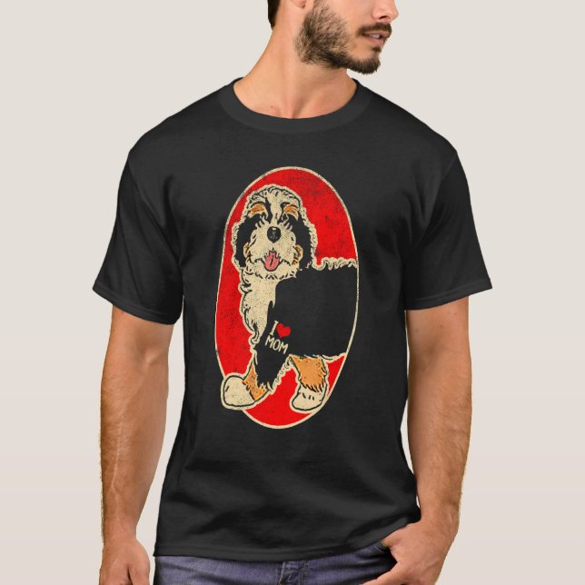 Bernedoodle Mamma T Shirt (Framsida)