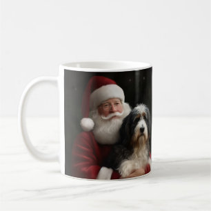 Bernedoodle med Jultomten juljul Kaffemugg