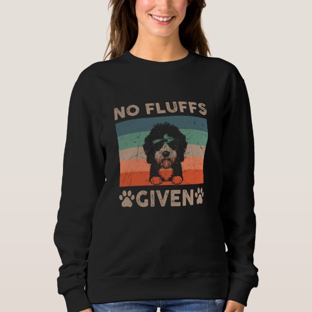 Bernedoodle no fluffs given från Pappa Mamma Retro T Shirt (Framsida)
