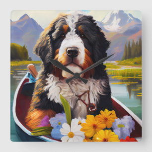 Bernedoodle på en paddel: Ett naturskönt äventyr Fyrkantig Klocka