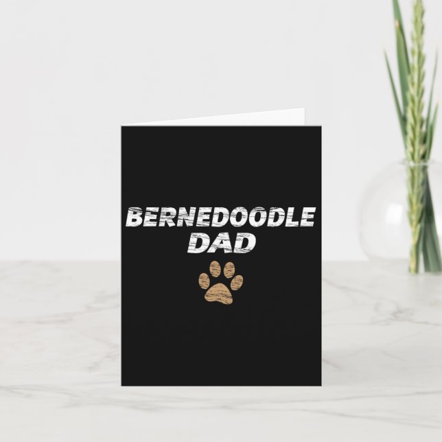 Bernedoodle Pappa Herr- och barnt-shirt - Fadersda Kort (Framsida)