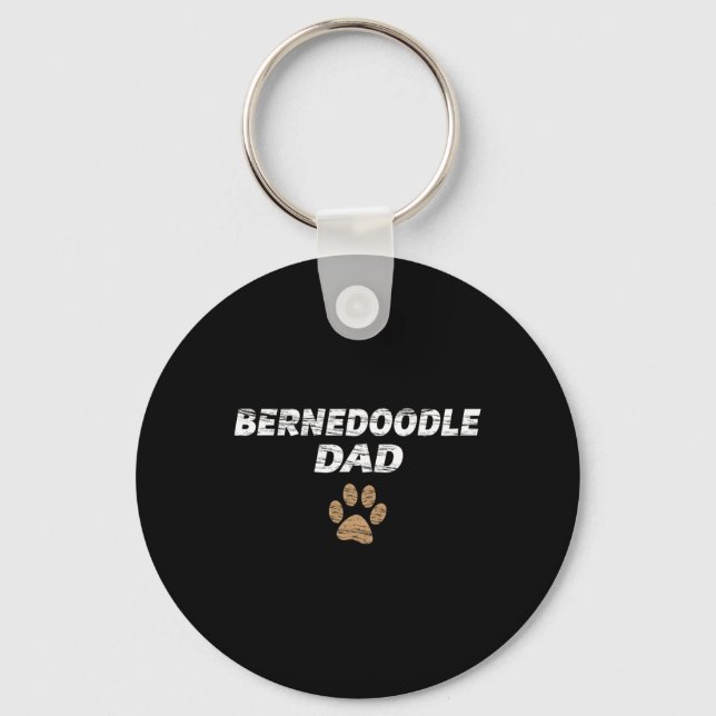 Bernedoodle Pappa Herr- och barnt-shirt - Fadersda Nyckelring (Framsida)