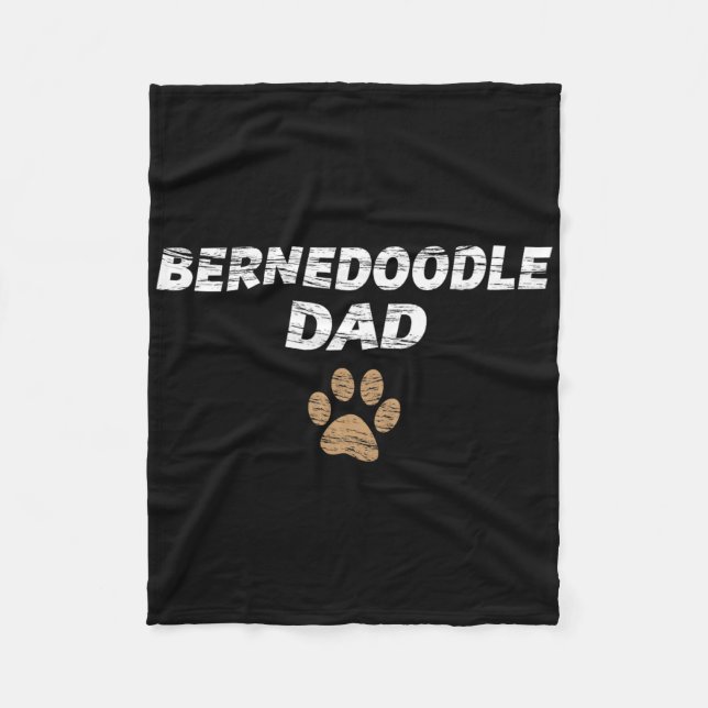 Bernedoodle Pappa Manar och Kids Tee - Gift Far d Fleecefilt (Framsidan)