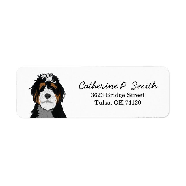 Bernedoodle Return-adressetikett Returadress Etikett (Framsidan)