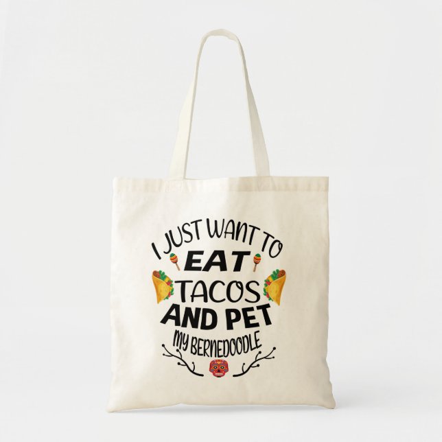 Bernedoodle Taco Älskare Cinco De Mayo 2021 Tygkasse (Framsidan)
