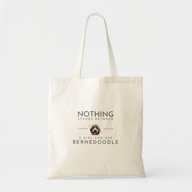 Bernedoodle Tote Bag Tygkasse (Framsidan)