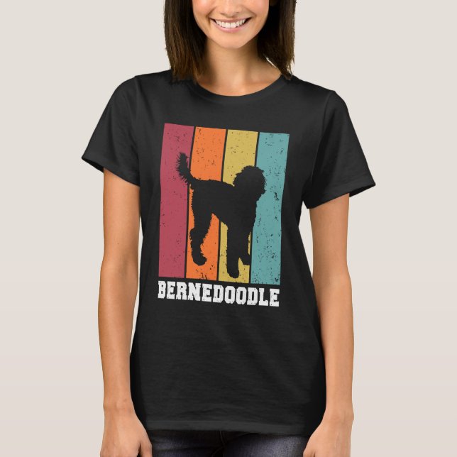 Bernedoodle Vintage  2 T Shirt (Framsida)