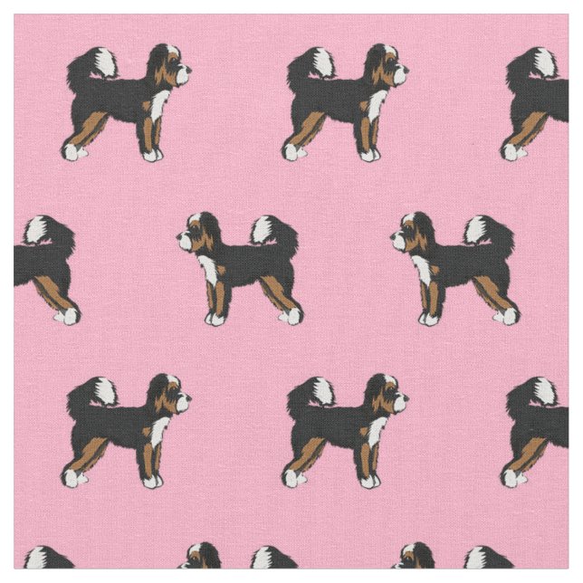 Bernedoodles hund rosa tyg (Närbild)