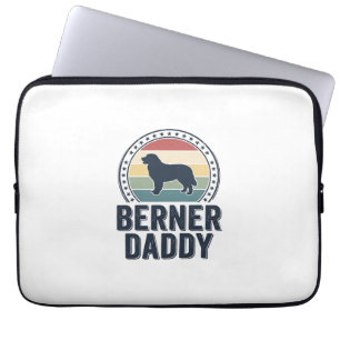 Berner Daddy Vintage Dog Dad Vector T-Shirt Design Laptop Fodral