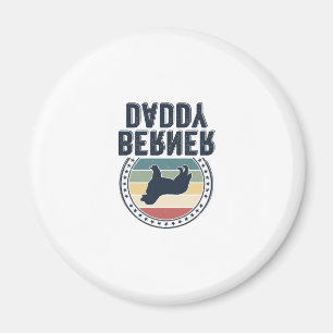 Berner Daddy Vintage Dog Dad Vector T-Shirt Design Magnet
