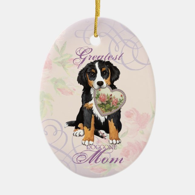 Berner Heart Mamma Ceramic Ornament (Framsidan)