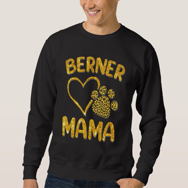 Berner Mamma Bernese Mountain Hund Presenter Mamma Lång Ärmad Tröja (Framsida)