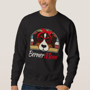 Berner Mamma Vintage Bernese Mountain Dog Lång Ärmad Tröja