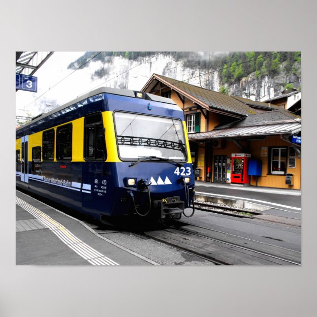 Berner Oberland järnvägs tåg Poster (Framsidan)