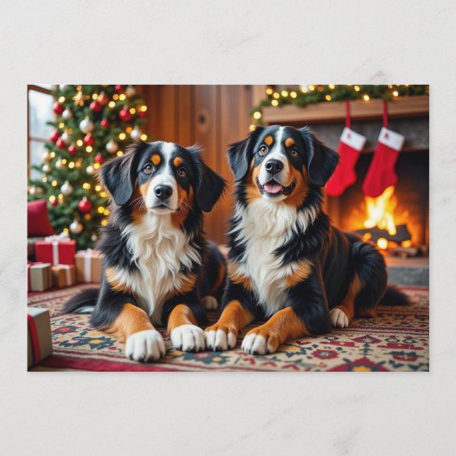 Berner Sennen-julkort Julkort (Framsida)